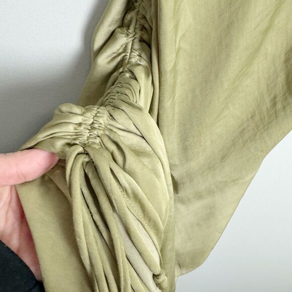 FREE PEOPLE | NEW INTIMATELY Moss Green Cinch Side Slip Dress Midi Women’s Small - Picture 5 of 10